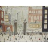 After Lawrence Stephen Lowry framed oil on canvas