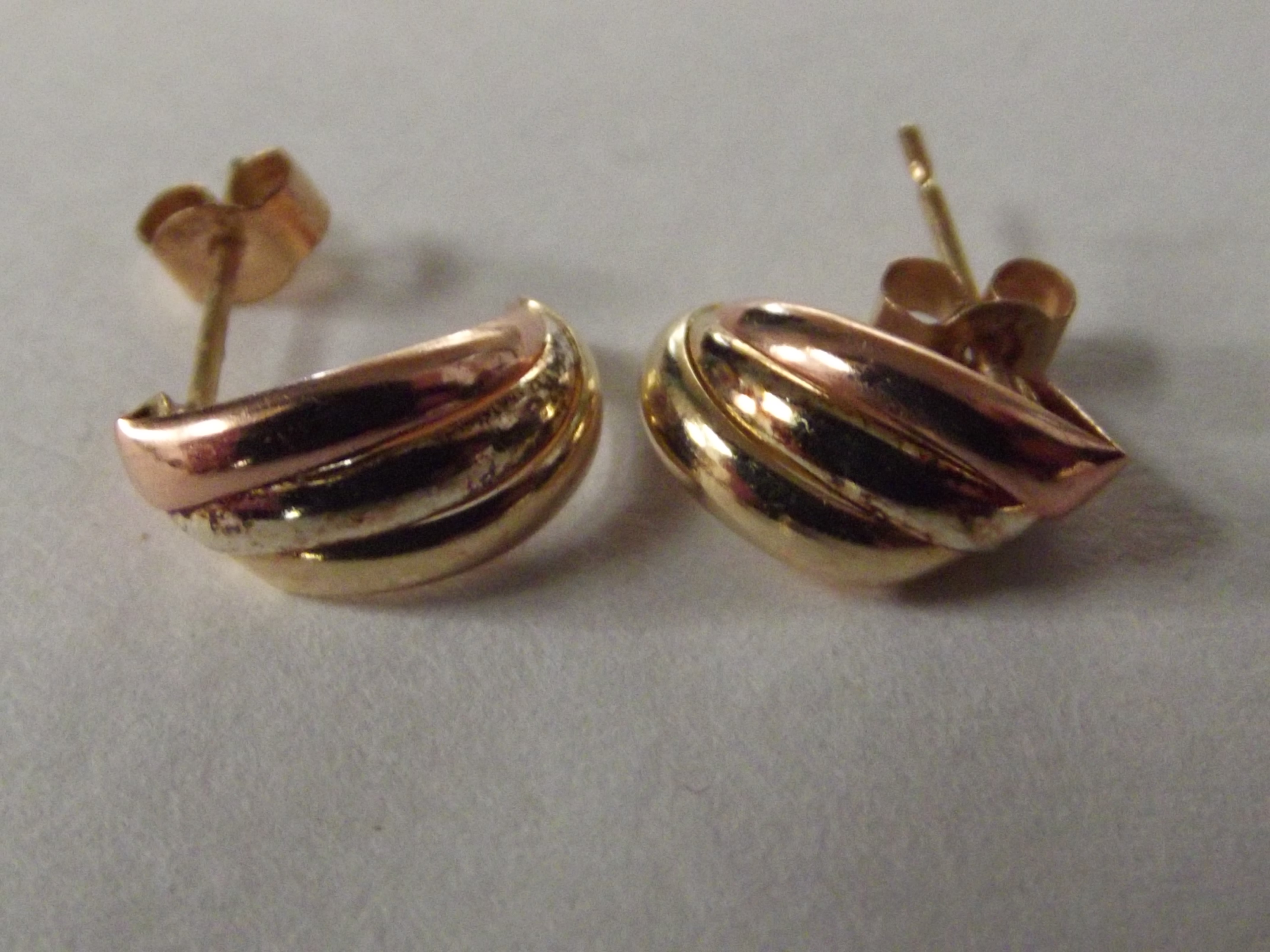 Pair of 9 carat gold earrings