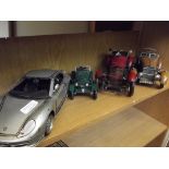 Collection of 5 tin plate cars