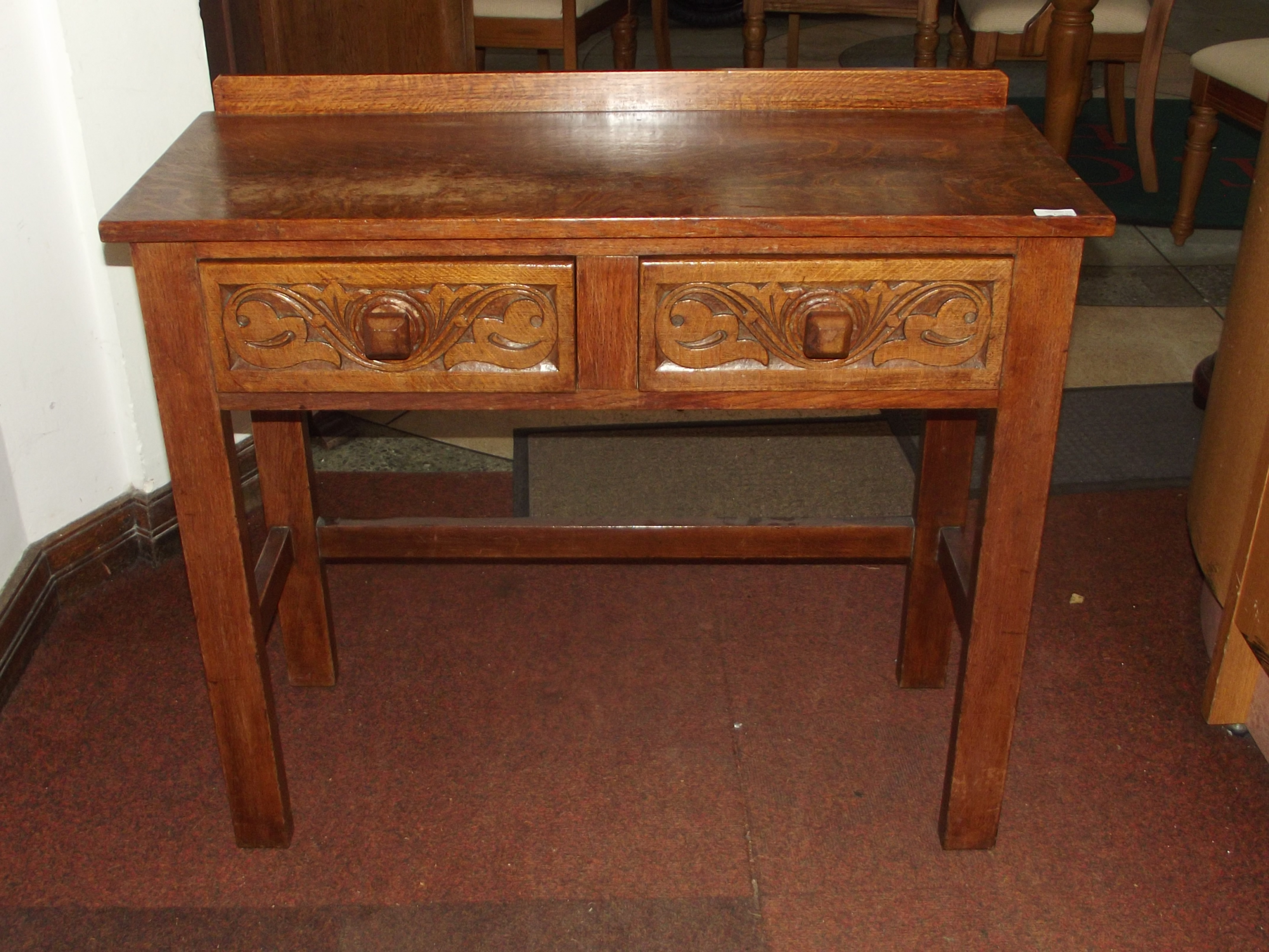 Early 20th century hall table incorporating two ca