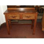 Early 20th century hall table incorporating two ca