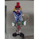 Italian art glass clown figure