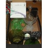 Various glassware to include a depression glass dr