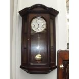 Mahogany Westminster wall clock by Widdop