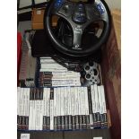 Playstation 2 with accessories and 37 games