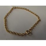 9 carat gold link bracelet