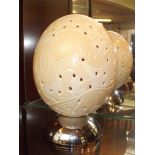 Carved ostrich egg