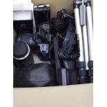 Assorted cameras and related equipment to include