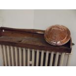 Victorian copper bed warmer