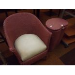 Lloyd Loom bedroom tub chair together with a Lloyd