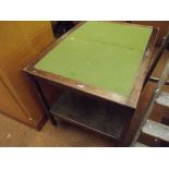 Oak card table cum tea trolley