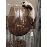 Large brandy glass with Beswick cat