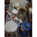 Various ceramics to include, novelty money box etc