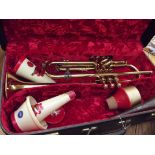 Cased trumpet