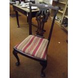 19th century mahogany stand chair on ball and claw