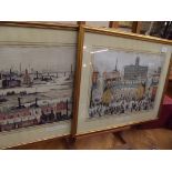 Pair of framed Lowry prints