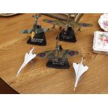 5 model military planes