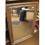 Large wood framed mirror