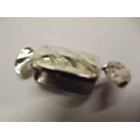 Novelty sterling silver snuff box in the form of a