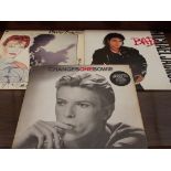 Michael Jackson and 2 David Bowie LP's