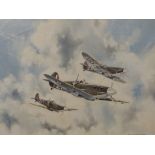 Oil on canvas, D. K. Bastnett, spitfires
