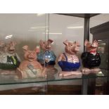 Set of Wade Natwest pig moneyboxes