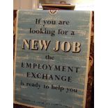 1950's Employment Exchange poster