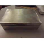 Silver engine turned cigarette box, very good all