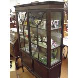 Victorian display cabinet, a/f to one leg