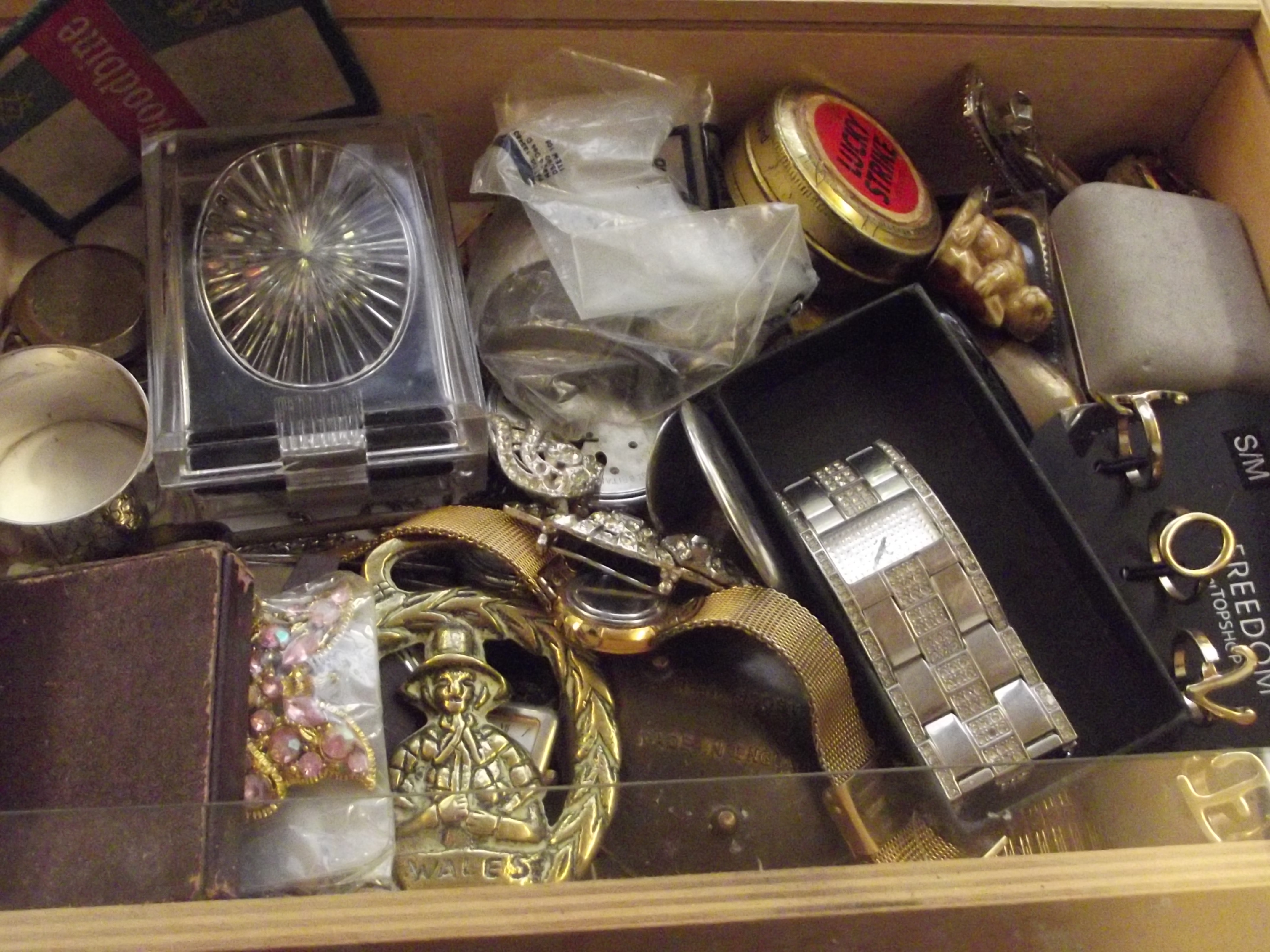 Large box of costume jewellery and others