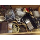 Large box of costume jewellery and others