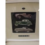 Framed Jaguar classic car print