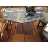 Marble top hall table