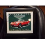 Jaguar e-type framed print