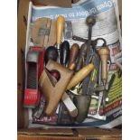 Box of wood working tools