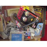Mixed box of tools and other hardware equipment