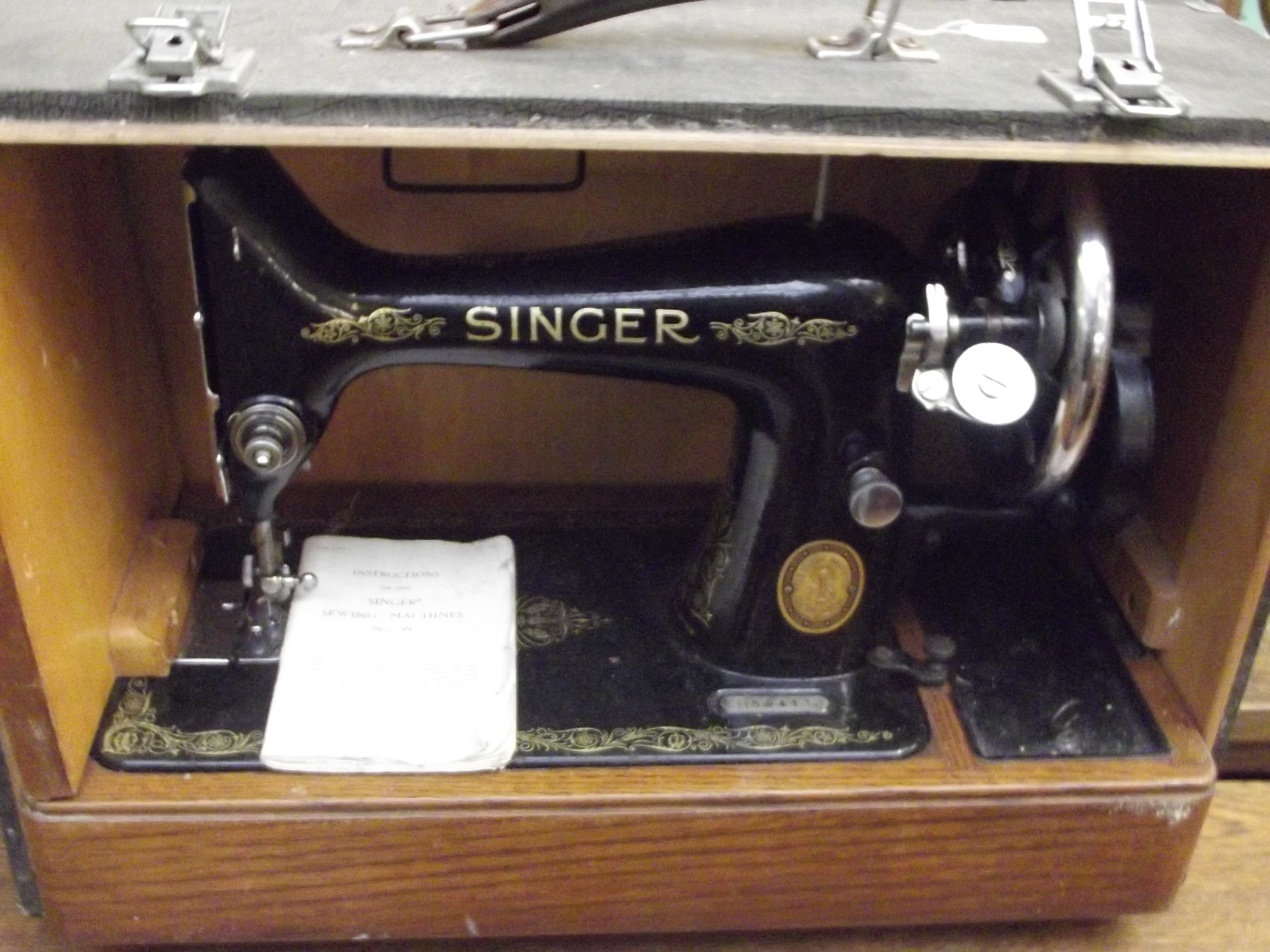 Cased Singer sewing machine