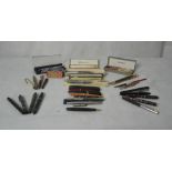 A quantity of vintage pens to inc Conway Stewart, Parker,