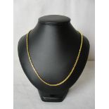 A gold necklace