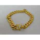 A 24k gold flat curb bracelet