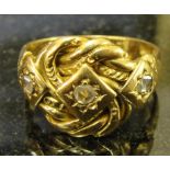 An 18ct knot ring with Victorian hallmark