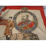 A large linen EVIIR Coronation banner