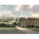 Stanley Orchart (British, 1920 -2005): Chatsworth House, Derbyshire, watercolour, signed,