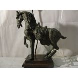 A decorative Chinese horse lamp