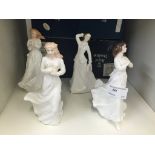 Four boxed Royal Doulton ladies: 'Loving You' HN3389, 'Christmas Garland' HN4067,