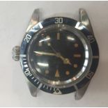 A rare Tudor Oyster Prince Submariner, no Crown Guards, large brevet winder, Ref 7016/0,