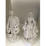 A pair of Parianware figures in the Classical style