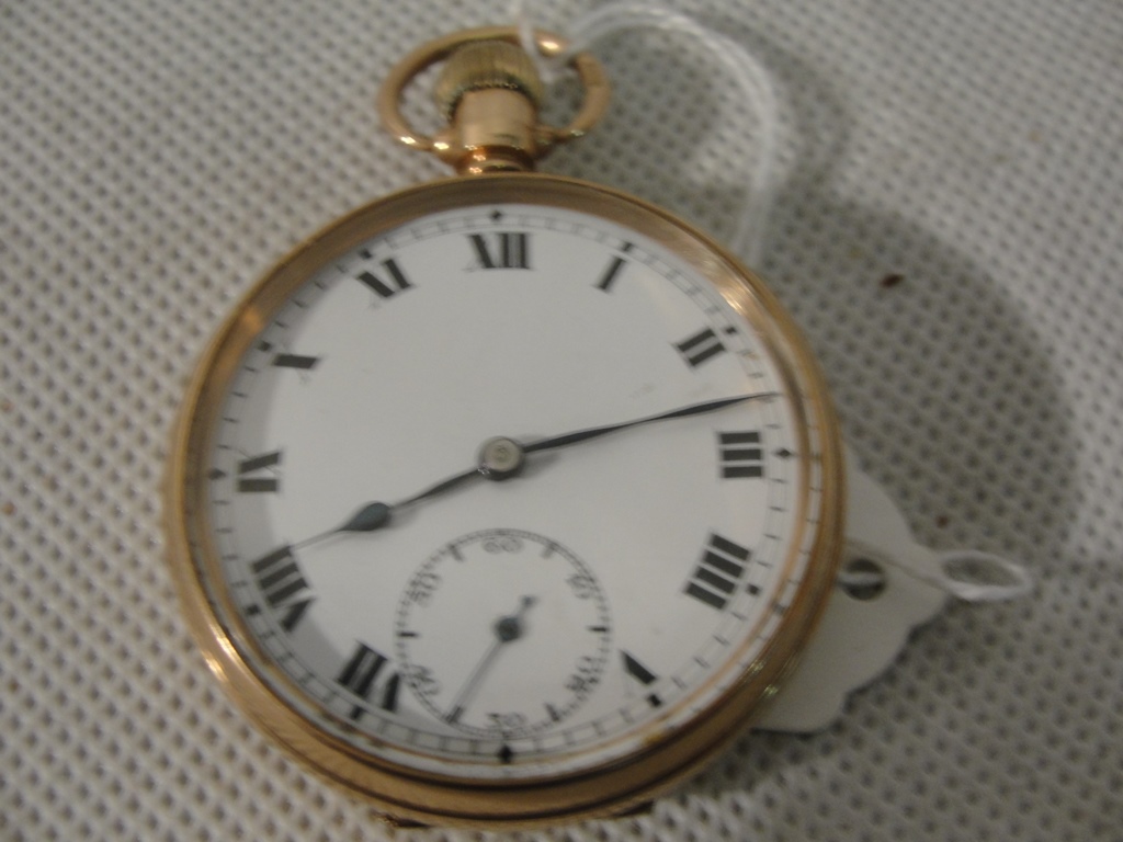A 9ct cased pocket watch