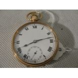 A 9ct cased pocket watch