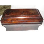 A 19th century rosewood tea caddy